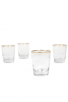 Klaaside komplekt Hermia Pure, klaas, 0.275 l, 4 tk, kuld v.