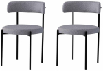 Toolide komplekt Kalune Design Gini 4013 V2 974NMB1896, matt, must v./tumehall v., 50.5 cm x 48.5 cm x 75.5 cm, 2 tk