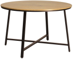 Kahjustatud pakendiga toode. S&ouml;&ouml;gilaud Home4you Sancia, tamm v./pruun v., 120 cm x 120 cm x 76 cm