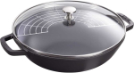 Praepann kaanega Staub 40511-344-0, &Oslash; 30 cm, klaas/malm, Must v.