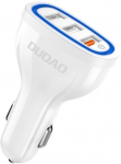 Auto laadija Dudao, 3 x USB, valge
