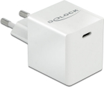 Telefoni laadija Delock, USB/AC, valge v., 40 W