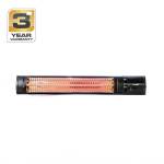 Infrapuna k&uuml;tteseade Standart LGH-02-4, 2.5 kW, Must