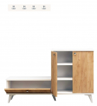 Kingakapp Kalune Design Fijel, tamm v./valge v., 30 cm x 120 cm x 76 cm