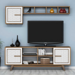 Sektsioonkapp Kalune Design Ayla 845HCT3063, valge v./p&auml;hklipuu v., 35 cm x 160 cm x 56.2 cm
