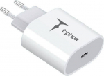 Telefoni laadija T-Phox iSpeed, USB-C, valge v., 18 W