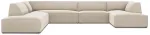 Nurgadiivan Micadoni Home Ruby Panoramic 7 Seats, hele pruun v., vasak, 366 x 273 cm x 69 cm