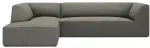 Nurgadiivan Micadoni Home Ruby 4 Seats, hall v./hele pruun v., vasak, 273 x 180 cm x 69 cm