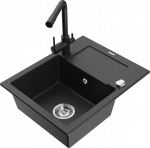 K&ouml;&ouml;givalamu Mexen Enzo 6506-73-671600-70, graniit, 57.6 cm x 46.5 cm x 17.4 cm, h&otilde;be/must/kroom