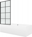 Vann seinaga, teisaldatav Mexen Cube, 80 cm x 170 cm x 39 cm, ristk&uuml;lik, valge