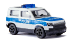 M&auml;ngu politseiauto Siku Land Rover Defender Police S1569, sinine v./valge v.