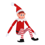 Pehme m&auml;nguasi elf PMS Naughty elf Poiss, valge/punane, 30 cm