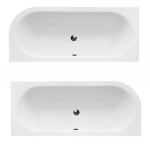 Vann, sisseehitatav Besco Avita Slim, 170 cm x 75 cm x 41.5 cm, vasakpoolne, valge