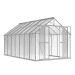 Kasvuhoone, pol&uuml;karbonaat, 4.29 x 2.44 m, 4 mm, h&otilde;be v.