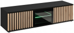 TV-kapp ASM Cameron, must v./pruunikas v., 160 cm x 45 cm x 42 - 45 cm