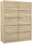 Riidekapp ADRK Luft, sonoma tamm v., 58 cm x 150 cm x 200 cm
