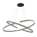 Valgusti rippuv AZzardo Alessia XL, LED, 3000 &deg;K, 2 x 100 W, must v.