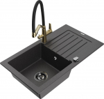 K&ouml;&ouml;givalamu koos kraaniga Mexen Pablo Duo, graniit, 75.2 cm x 43.6 cm x 16.1 cm, black granite