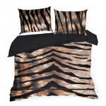 Voodipesukomplekt Eva Minge, must v./pruun v., 70 x 80 cm, 200 x 220 cm