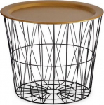 Kohvilaud Gift Decor, kuldne v./must v., 52 cm x 52 cm x 40 cm