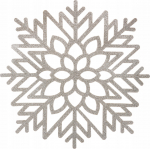 Lauamatt F&eacute;&eacute;ric Lights and Christmas Snowflake, 38 cm x 38 cm, H&otilde;be v.