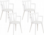 Toolide komplekt Beliani Morill, matt, valge v., 52 cm x 45 cm x 77 cm, 2 tk