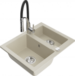 K&ouml;&ouml;givalamu koos kraaniga Mexen Carlos, vaik/graniit, 58.2 cm x 47.5 cm x 17.7 cm, beež