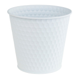 Lillepott TG63222-1, metall, valge