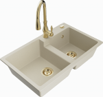 K&ouml;&ouml;givalamu koos kraaniga Mexen Tomas, vaik/graniit, 80 cm x 50 cm x 19 cm, beež