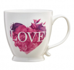 Tass Ambition Love Letters, valge v./roosa v., 0.4 l