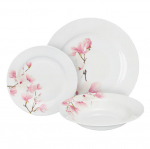 L&otilde;unaserviis Ambition Magnolia 37610, portselan, valge v./roosa v., 81 tk.