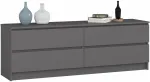 Kummut Akord K160, grafiit v., 55 cm x 40 cm x 160 cm