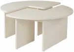 Kohvilaud Nordure Moira, valge v., 90 cm x 90 cm x 41 cm