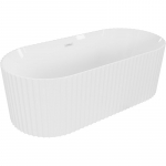 Vann seinaga, teisaldatav Mexen Paola, 150 cm x 75 cm x 58 cm, ovaalne, valge