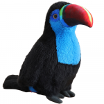 Pehme m&auml;nguasi papagoid Toucan, sinine/must, 30 cm