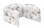 Kaitsepiire Thick Zebra & Lion, pruun/valge/hall, 160 cm x 30 cm