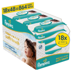 Puhastuslapid beebidele Pampers Aqua Soft Touch, 864 tk