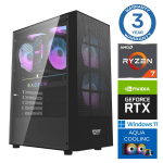 Statsionaarne arvuti Intop RM73373 AMD Ryzen 7 7700X, DDR5 16 GB, SSD+HDD 500 GB 4 TB, Nvidia GeForce RTX5060Ti 16 GB GDDR7, Windows 11 Pro
