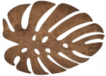 Lauamatt Hermia Monstera Walnut, 45 cm x 33 cm, 6 tk, Pruun v.