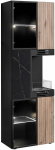 Vitriinkapp ASM Cannes, black marble v./vicking oak v., 37 cm x 60.2 cm x 181.5 cm
