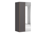 Riidekapp Flex, hall v., 97 cm x 70 cm x 218 cm, peegliga