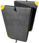V&otilde;imlemismatt Master 3-Piece Foldable, must v./kollane v., 200 cm x 120 cm x 5 cm