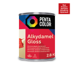 Emailv&auml;rv, universaalsed Pentacolor Alkydamel, l&auml;ikiv, 2.8 kg, punane v.