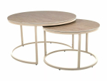 Kohvilaudade komplekt Ferrante K, travertine v., 60 - 80 cm x 80 cm x 40 - 45 cm, 2 tk