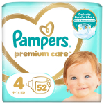 M&auml;hkmed Pampers Premium Care, 4 suurus, 9 - 14 kg, 52 tk