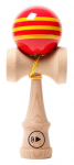 Kendama Krom Kendama Play Pro II Triple Stripes, punane