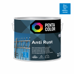 Emailv&auml;rv, korrosioonivastane metallkonstruktsioonidele Pentacolor Anti Rust, pooll&auml;ikiv, 2.7 l, sinine v.