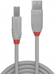 Juhe Lindy Anthra Line USB 2.0 A male, USB 2.0 B male, 5 m, hall