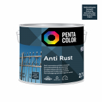 Emailv&auml;rv, korrosioonivastane metallkonstruktsioonidele Pentacolor Anti Rust, pooll&auml;ikiv, 2.7 l, antratsiit v.