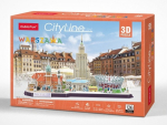 3D-pusle Cubicfun Cityline Warsaw 306-20271, 18.1 cm x 53 cm, 126 tk, mitmev&auml;rviline